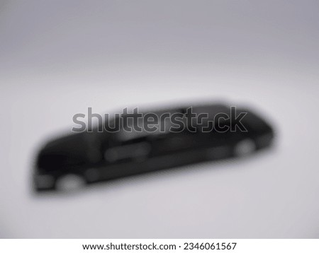 Defocused photo of a child's toy car