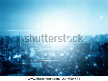 city and digital technology image background
