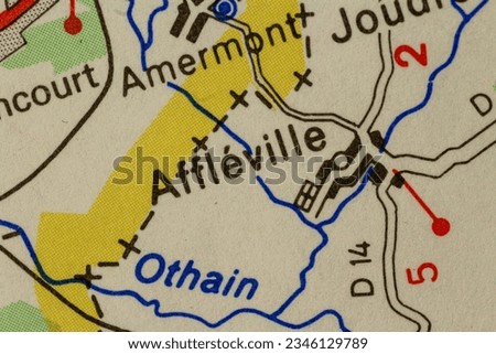 Affleville, Luxembourg atlas map town plan