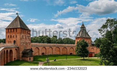 Veliky Novgorod Kremlin (Novgorod Detinets) in summer day. Royalty-Free Stock Photo #2346132023