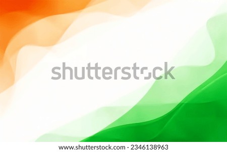 Indian Flag Illustration Background, Vector, Saffron, Green, India Independence Day