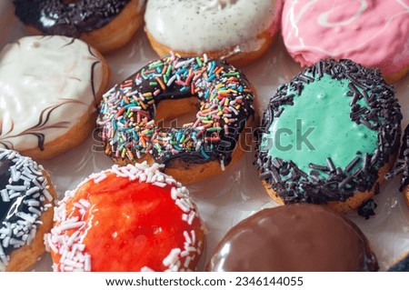 Donuts with a variety of delicious flavors
