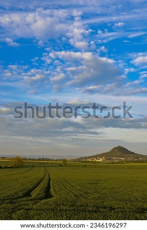 Typical landscape near Ranna, Ceske Stredohori, Northern Bohemia, Czech Republic