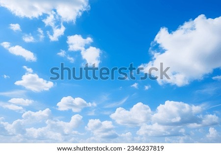 Blue sky with clouds in the sky Royalty-Free Stock Photo #2346237819