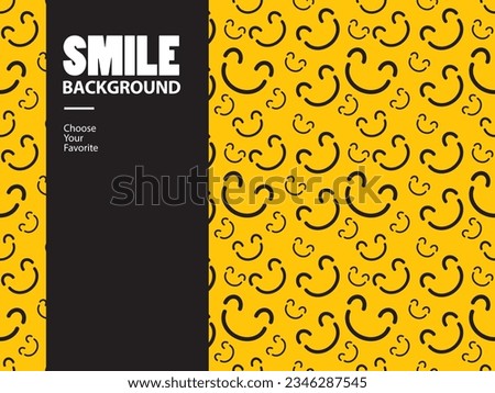 world smile day background pattern seamless yellow funny joy vector happiness cute cartoon holiday Royalty-Free Stock Photo #2346287545