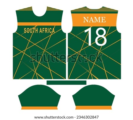 South Africa cricket team sports kid design or South africa cricket jersey design