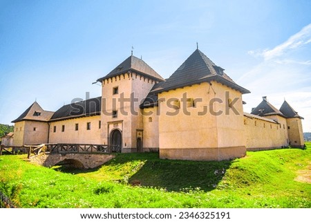 Gothic-Renaissance mansion water castle in Hronsek, Banska Bystrica, Slovakia. Unesco World Heritage Site. Royalty-Free Stock Photo #2346325191