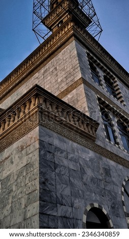 Architectural view of a Mosque. High resolution stock photo. 