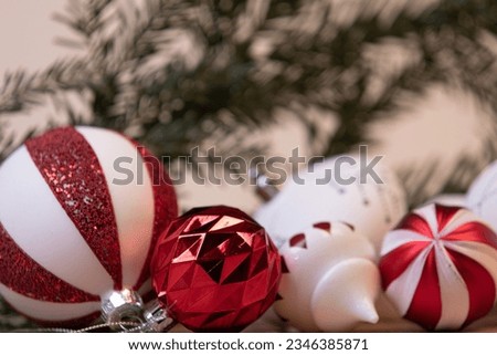 christmas  decoration background with ball