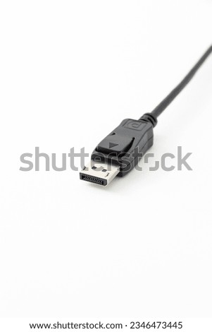 DP cable on white background. Royalty-Free Stock Photo #2346473445