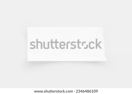 Torn paper edges. Ripped paper texture. Paper tag. White paper sheet for background with clipping path. Close up image.