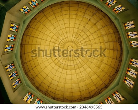 The design of the dome of the mosque on the inside Royalty-Free Stock Photo #2346493565