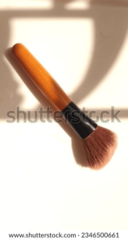    The Wooden Handle Makeup Cosmetic Brush Is Quite Old.
 Royalty-Free Stock Photo #2346500661