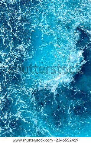 ocean is beautiful with waves,blue Royalty-Free Stock Photo #2346552419
