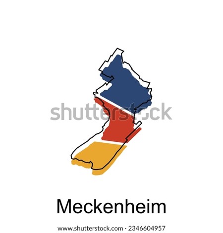 map of Meckenheim design, World map country vector illustration template