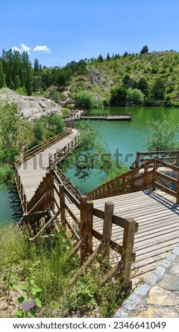 Sille dam in Konya. Long walking path and great view Royalty-Free Stock Photo #2346641049