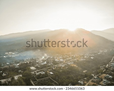 The sun rises on the top of Dam Rong's mountain