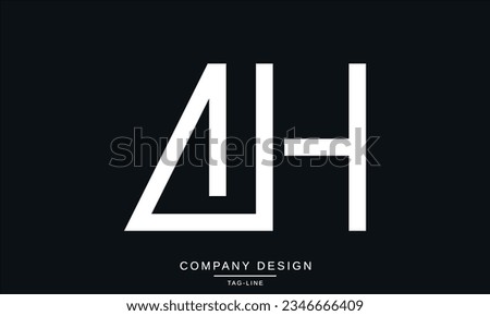 AH, HA, Abstract Letters Logo Monogram