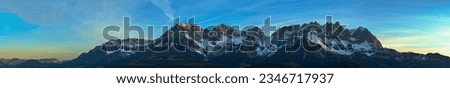 Kaisergebirge Panorama Sunset Winter Summer Tirol Austria Royalty-Free Stock Photo #2346717937