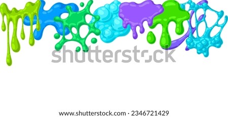 Blots and drips slime background. Toxic mucus smudges streaks and blotch.