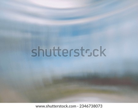 The sky is reflected from the water bottle. as a blue background, water, lines, waves, gentle, background, product placement, banner, advertising, travel, sky atmosphere, bright, soft, greeting card
