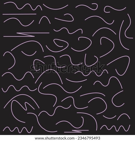 Children art background with colorful line doodle style seamless pattern and vector illustration design