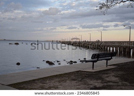 Dock at Ballast Point Park in Tampa, Florida Royalty-Free Stock Photo #2346805845