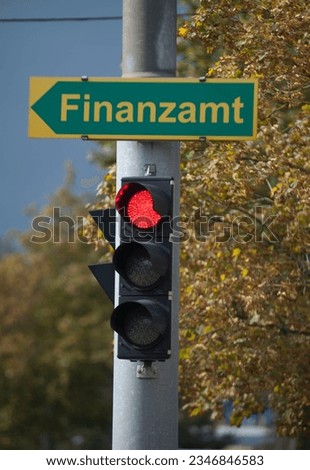 tax office sign (german: Finanzamt), sign of the fiscal authorities