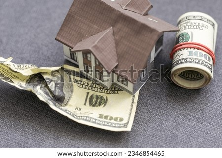 House on a stack of money. 3D Rendering