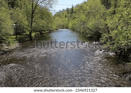 The little Tennessee River in the Spring Royalty-Free Stock Photo #2346921327