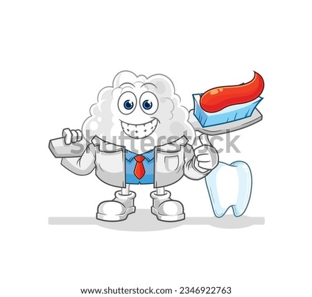 the cloud dentist illustration. character vector
