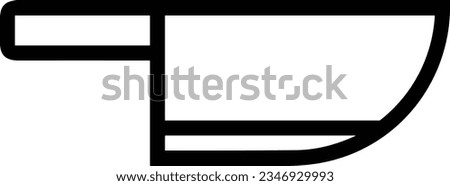 Knife icon symbol image vector. Illustration of the cutlery utensil knife object design image. EPS 10.