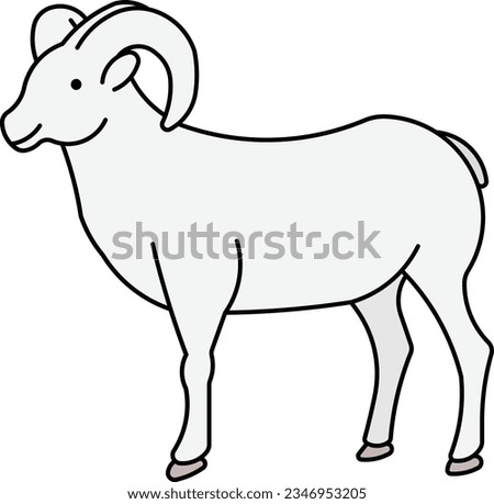 dall sheep bighorn sheep sheep goat chamois Outline Royalty-Free Stock Photo #2346953205