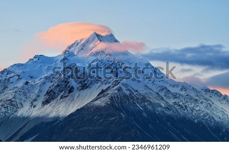 Mount Cook National Park Sunset Royalty-Free Stock Photo #2346961209