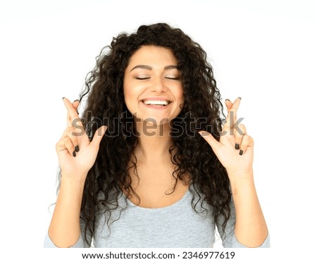 young smiling african woman wearing casual shirt, feel happy and smiling, over white background