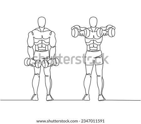 Upright row Line Drawing, upright row one line art, upright row exercise, Continuous one line drawing, work out clip art,  workout fitness, Outline exercise clipart isolated on white background