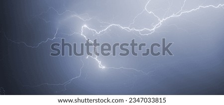 Photography of lightning in the dark night sky.