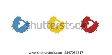 chestnut icon on a white background, vector illustration
