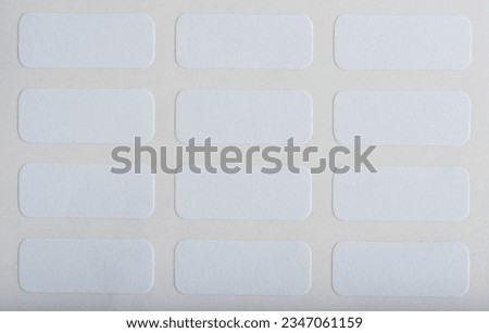 white sticker paper tag isolate