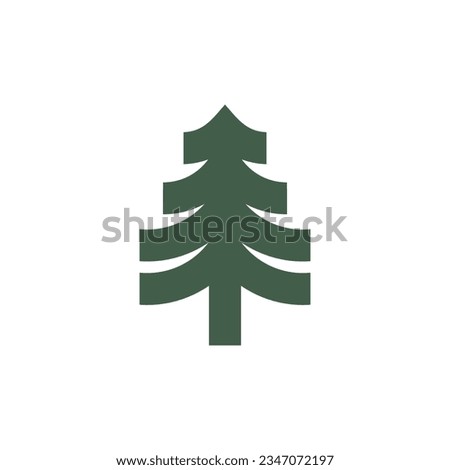 Pine Tree Logo Template. Universal creative premium symbol. Vector illustration. Creative Minimal design template. simple pine tree line logo Royalty-Free Stock Photo #2347072197