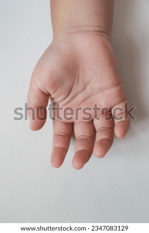 Child's palm. Children's hands. Boy's finger