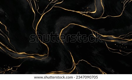 black and golden marble background with smudge grey effect abstract background Royalty-Free Stock Photo #2347090705