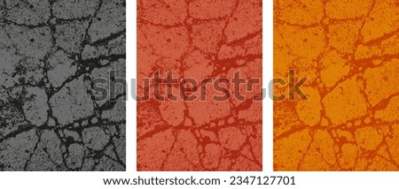 Set of Grunge marble colorful Texture. Collection of Rough textures for web, stories background. Collage of Apricot crush backdrop. Vector illustration. Royalty-Free Stock Photo #2347127701