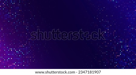 Abstract Digital Technology Futuristic Background. Square Pixels Pattern with Lighting Glowing Particles Square Elements. Technology or Science Research Presentation Backdrop. Vector Illustration. Royalty-Free Stock Photo #2347181907