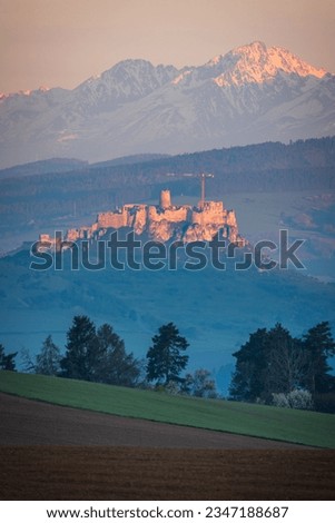 Spis Castle with High Tatras on background