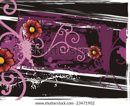 Abstract floral grunge background.
