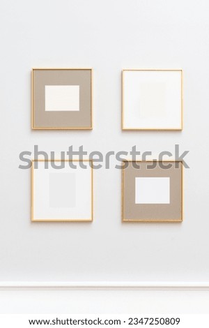 Transform space into art gallery with modern picture frames. white design and empty templates create blank canvas for images or artwork. Whether in home or office.