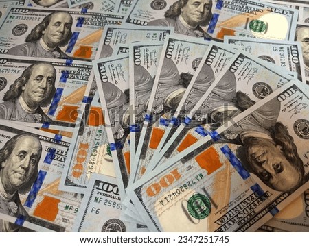 New USD Banknotes, Paper Money, Cash, One Hundred Dollars, Bills, High Quality
