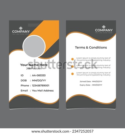 Modern and clean professional business id card design.