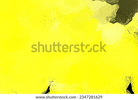 Dark Yellow vector natural pattern with leaves. New colorful illustration in doodle style with leaves. Elegant pattern for your brand book.